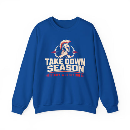Bixby Spartans Take Down Season Wrestling - Bixby Wrestling Team Sweatshirt