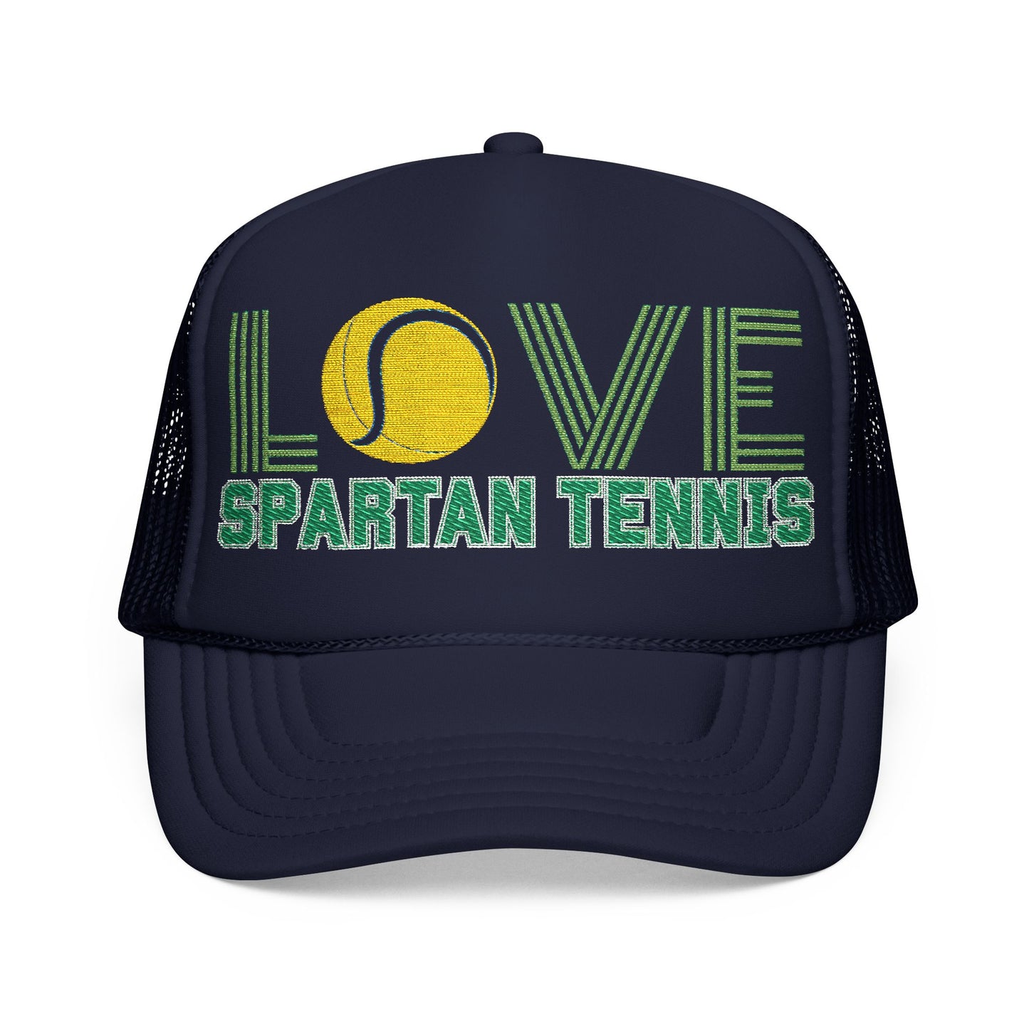 Bixby Spartan Tennis Embroidered Foam Trucker Hat