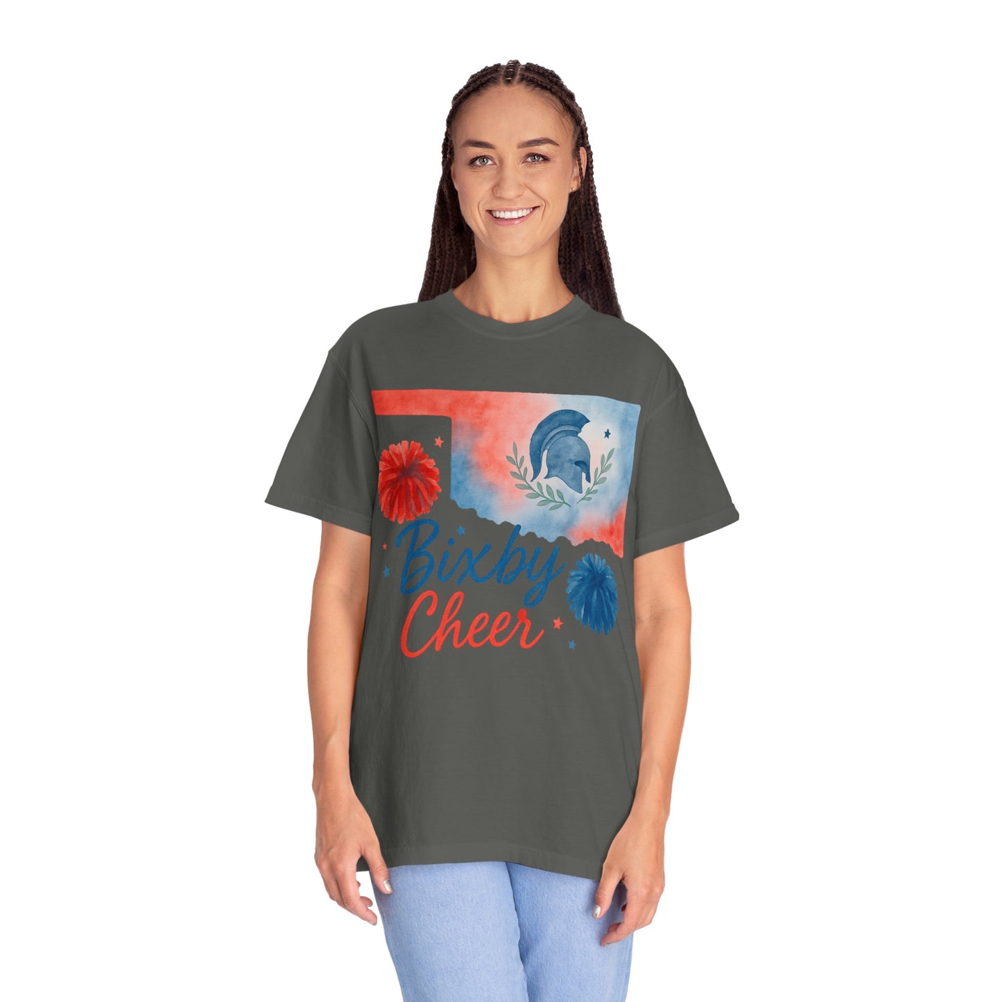 Cheer Bixby OK Watercolor Comfort Colors Tee