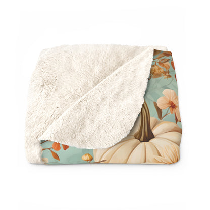Autumn Floral Sherpa Blanket