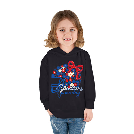 Bixby Spartans Floral Gameday Helmet Toddler Rabbit Skins Hoodie