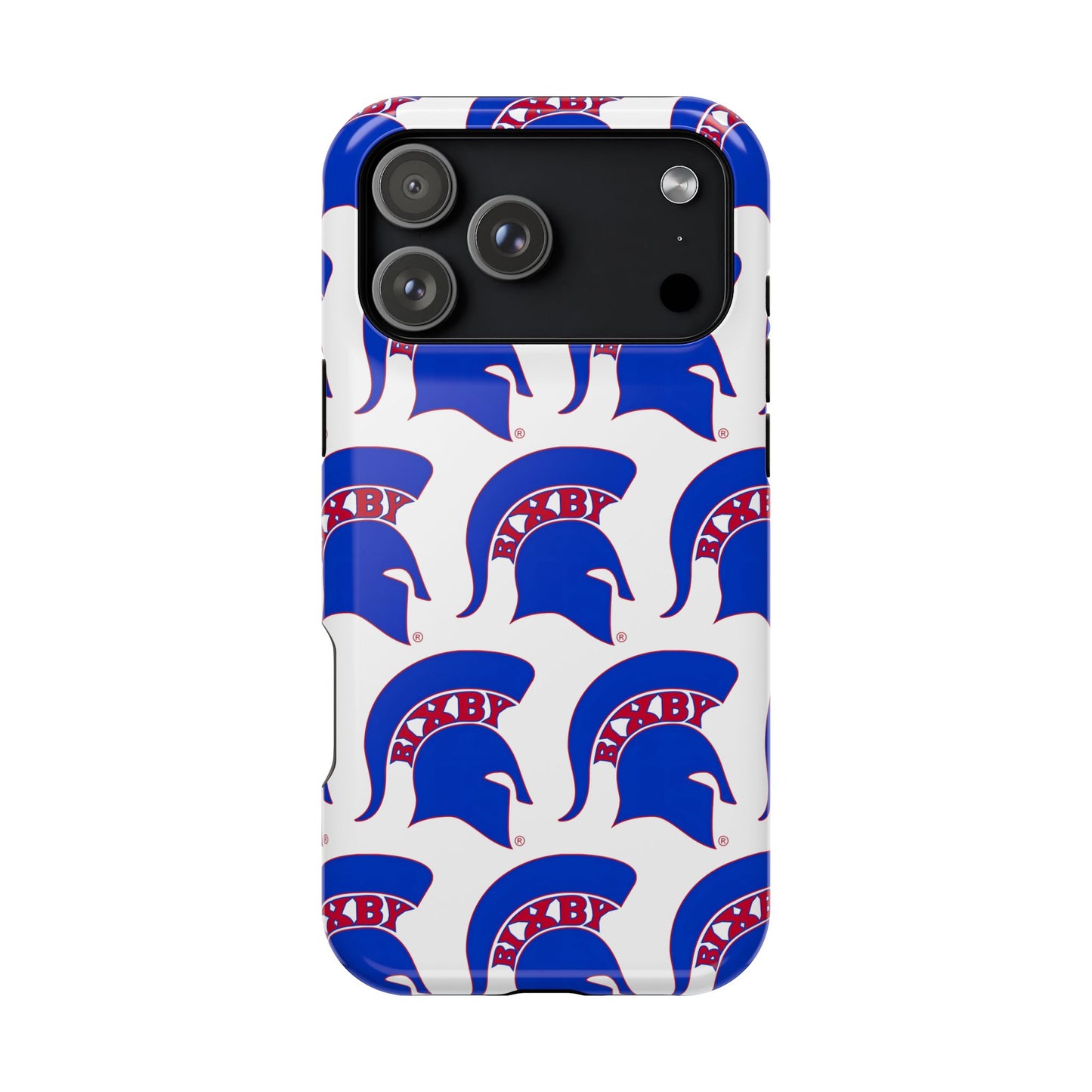 Bixby Spartan Blue Logo Impact Resistant iPhone Case
