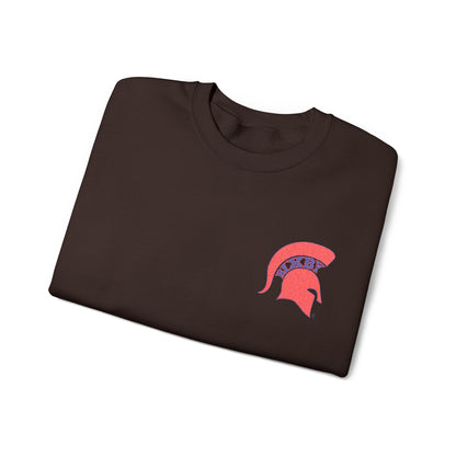 Embroidered Red Spartan Helmet Gildan Sweatshirt