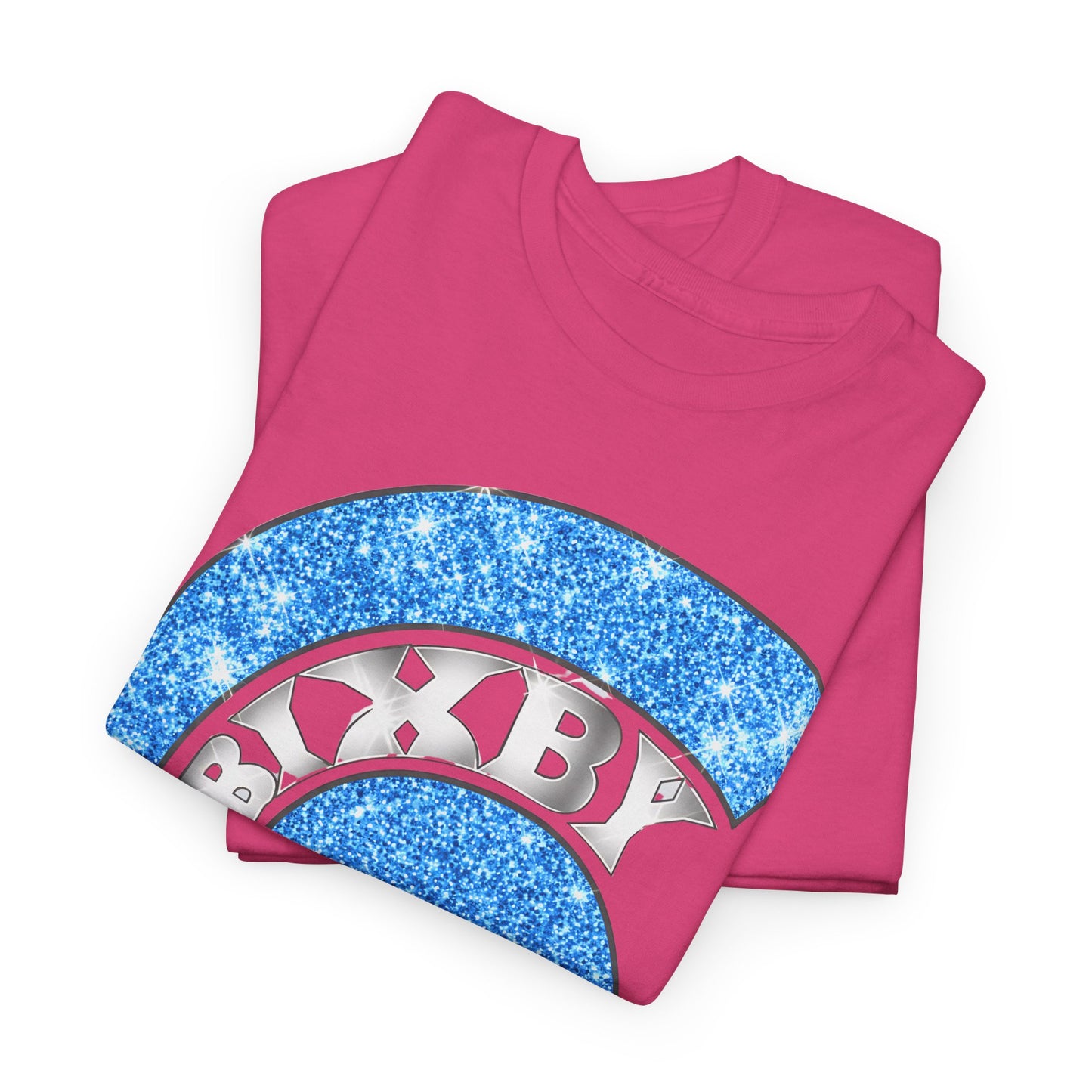 Bixby Spartan Blue Helmet Bling Gildan Tee