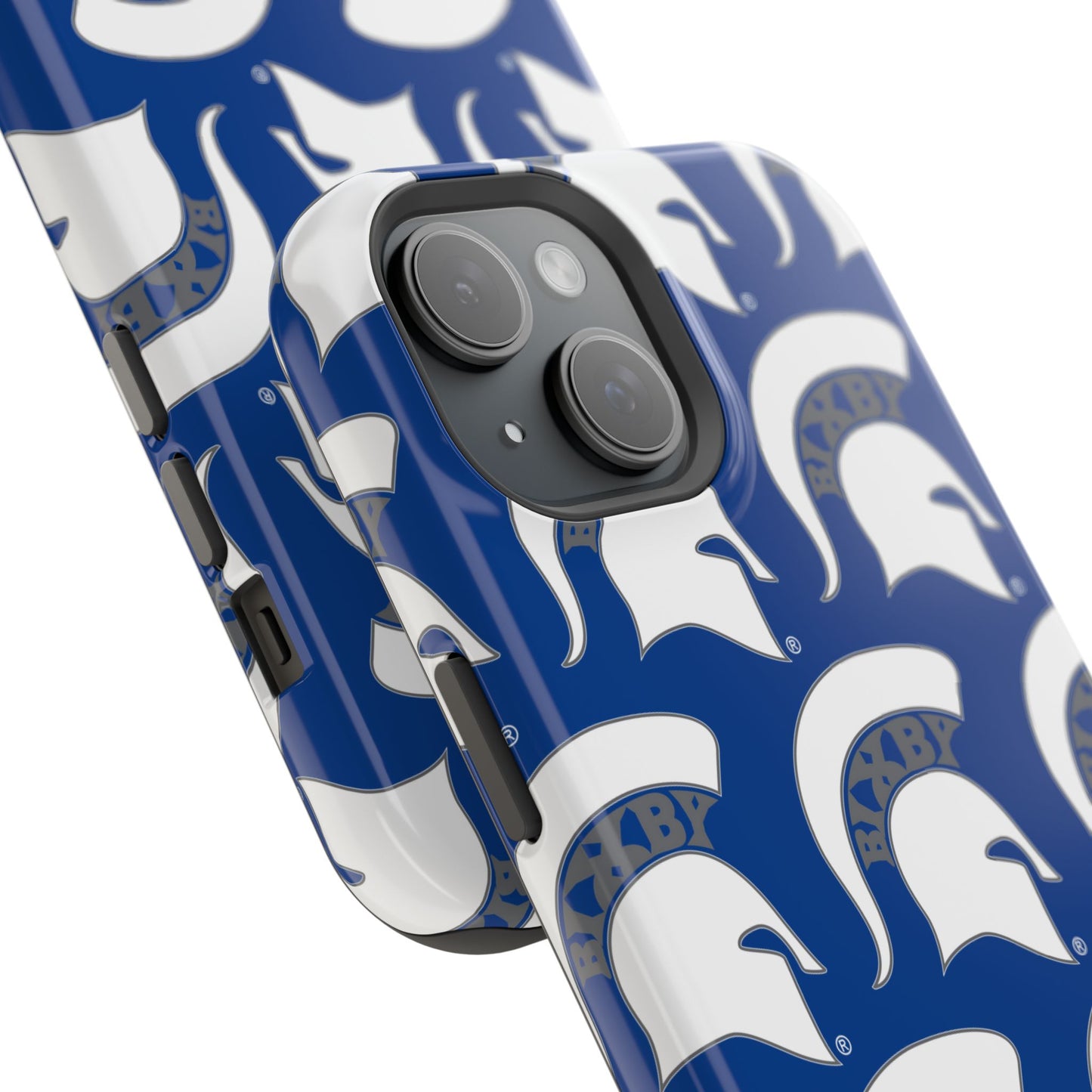 Bixby Spartan White Logo Impact Resistant iPhone Case