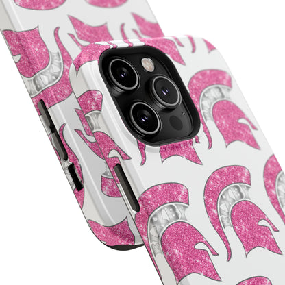 Bixby Spartan Pink Bling Logo Impact Resistant iPhone Case