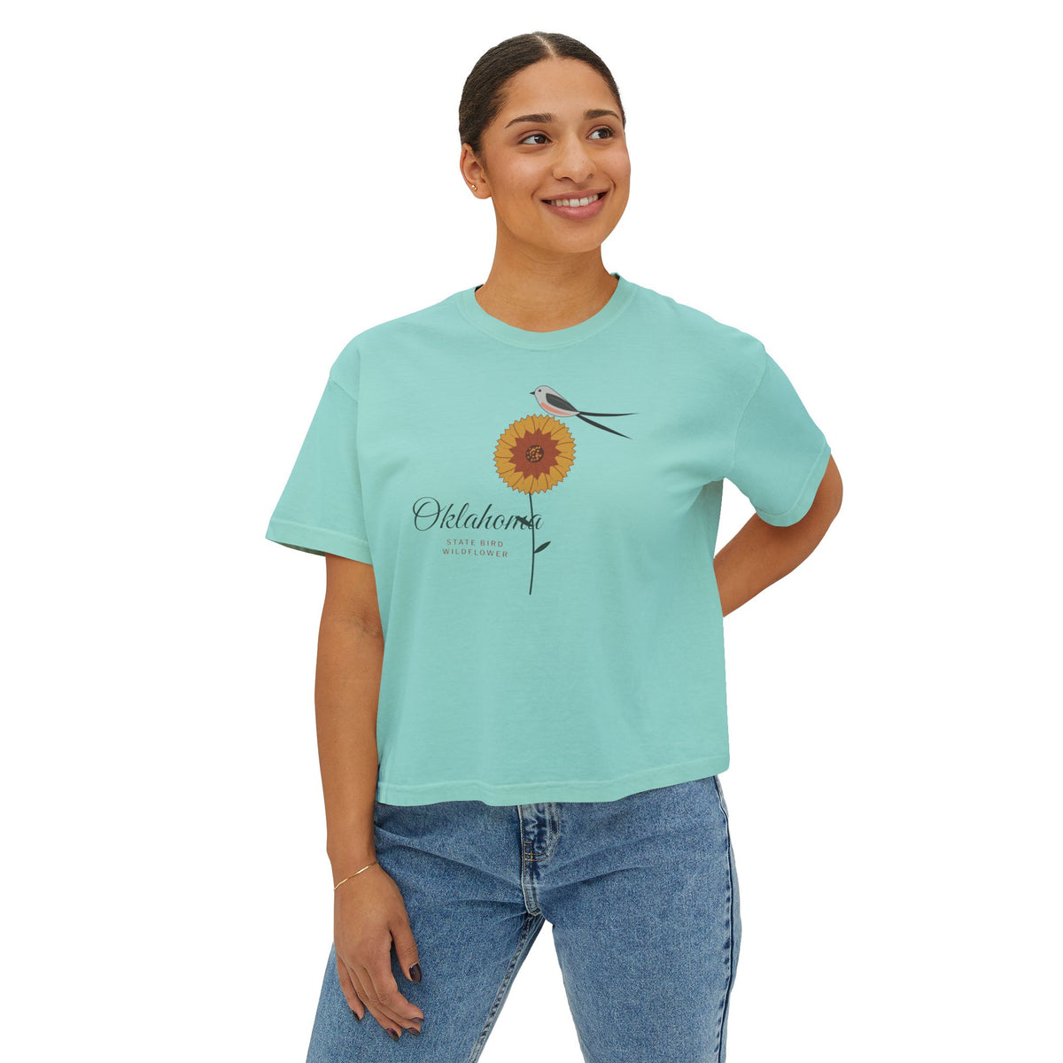 State Bird & Wildflower Oklahoma Boxy Comfort Colors Tee