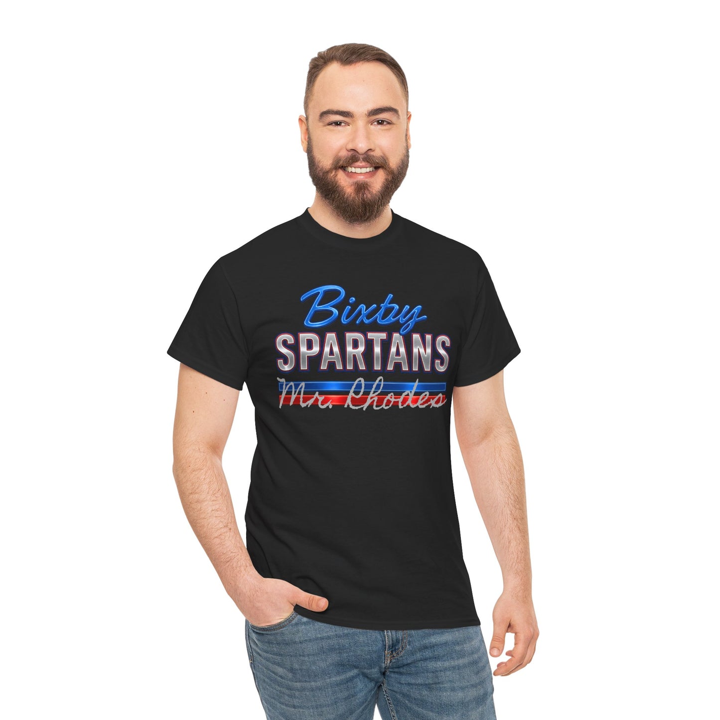 Personalized Bixby Spartans Metallic Gildan Tee