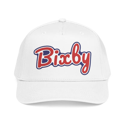 Bixby Cursive Print Embroiderd Mid-Profile Cap