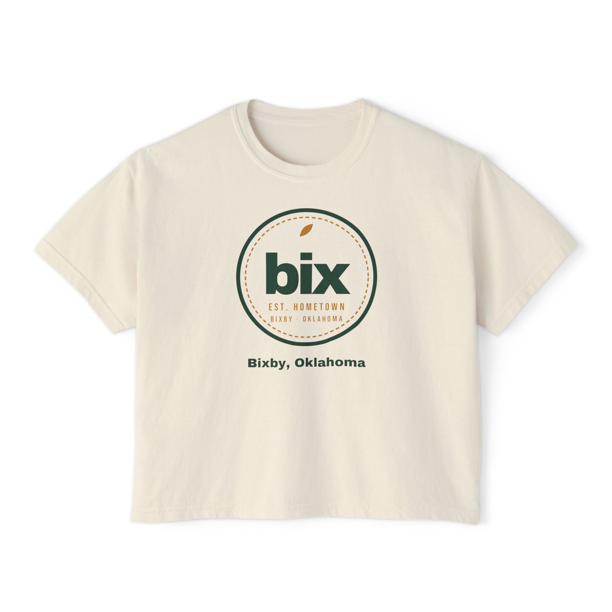 bix Stamp Bixby, Oklahoma Boxy Comfort Colors Tee