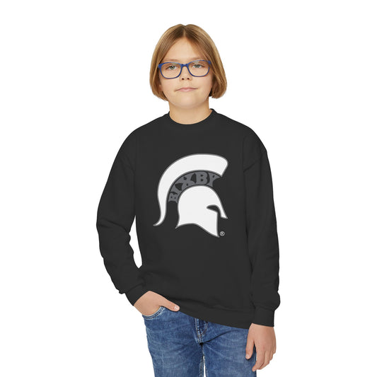 Spartan White Logo Youth Gildan Sweatshirt