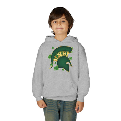 St. Patty's Good Luck Spartan Helmet Youth Hoodie