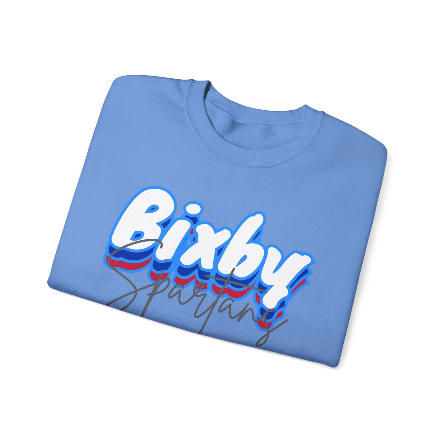 Bixby Spartan Script Logo Gildan Sweatshirt