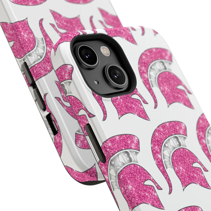 Bixby Spartan Pink Bling Logo Impact Resistant iPhone Case