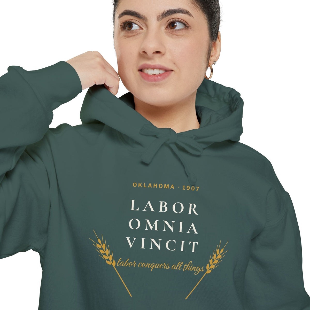 Labor Omnia Vincit Oklahoma Hoodie | Comfort Colors