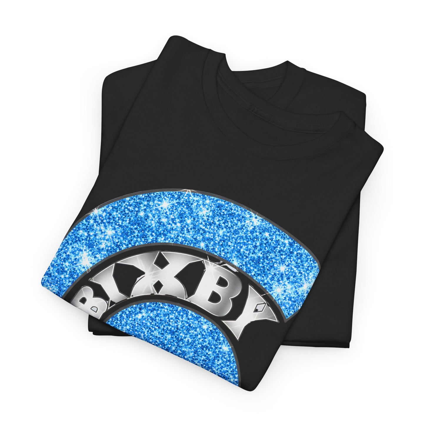 Bixby Spartan Blue Helmet Bling Gildan Tee