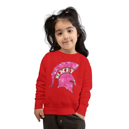 Bixby Spartan Pink Bling Toddler Rabbit Skins Sweatshirt