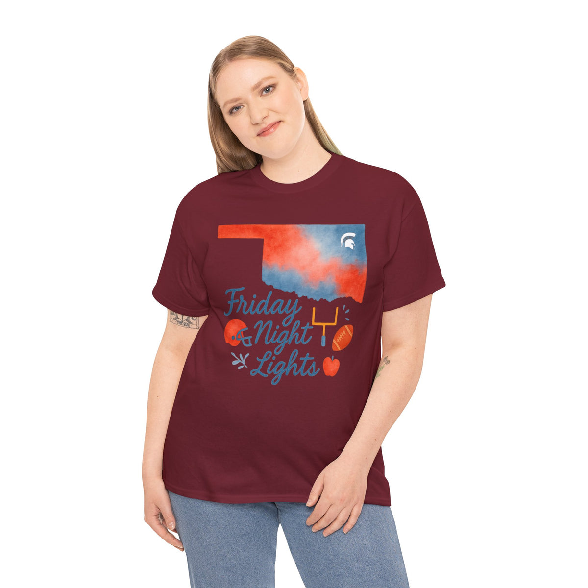 Friday Night Lights Bixby OK Watercolor Gildan Tee