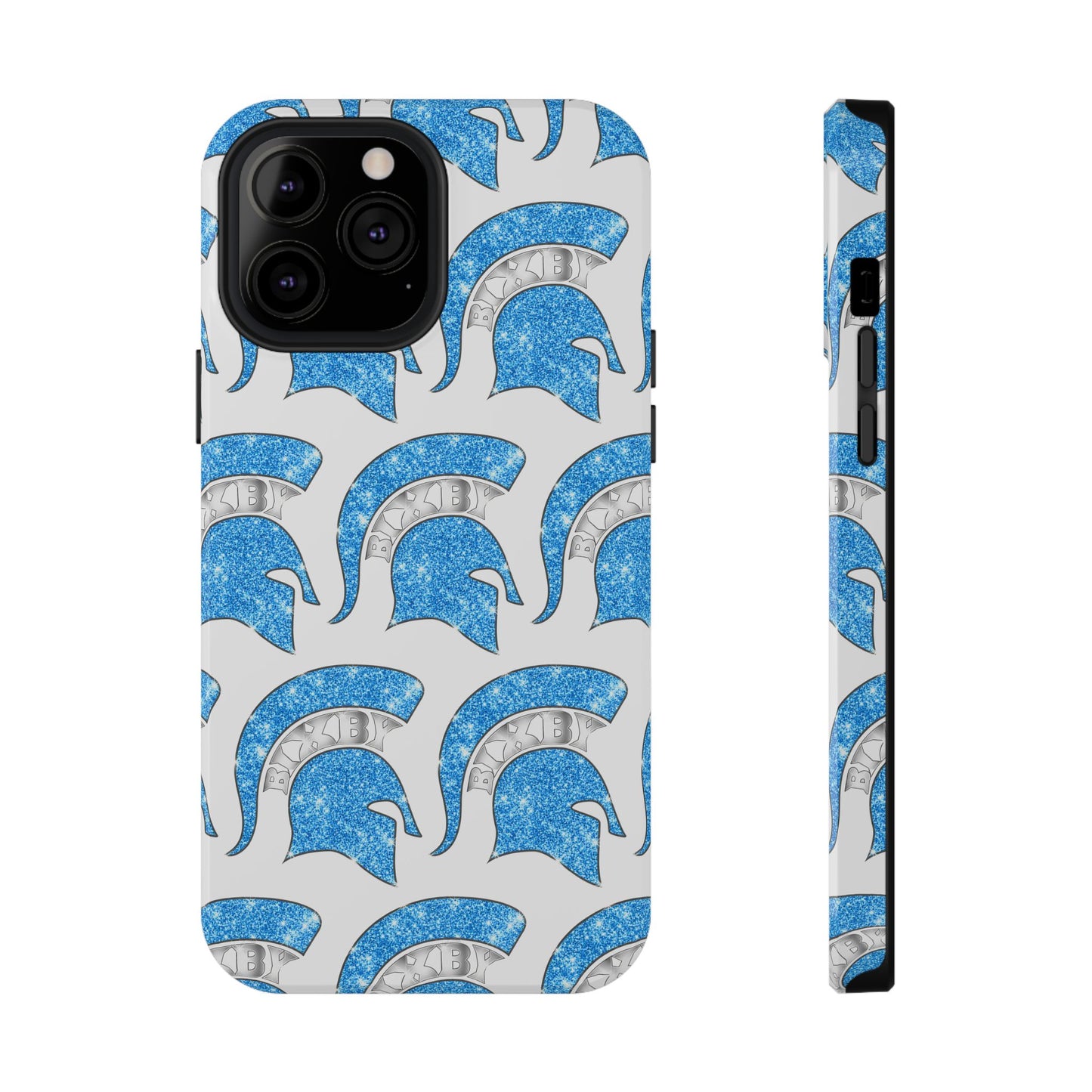 Bixby Spartan Blue Bling Logo Impact Resistant iPhone Case