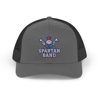 Spartan Band Embroidered Trucker Snapback