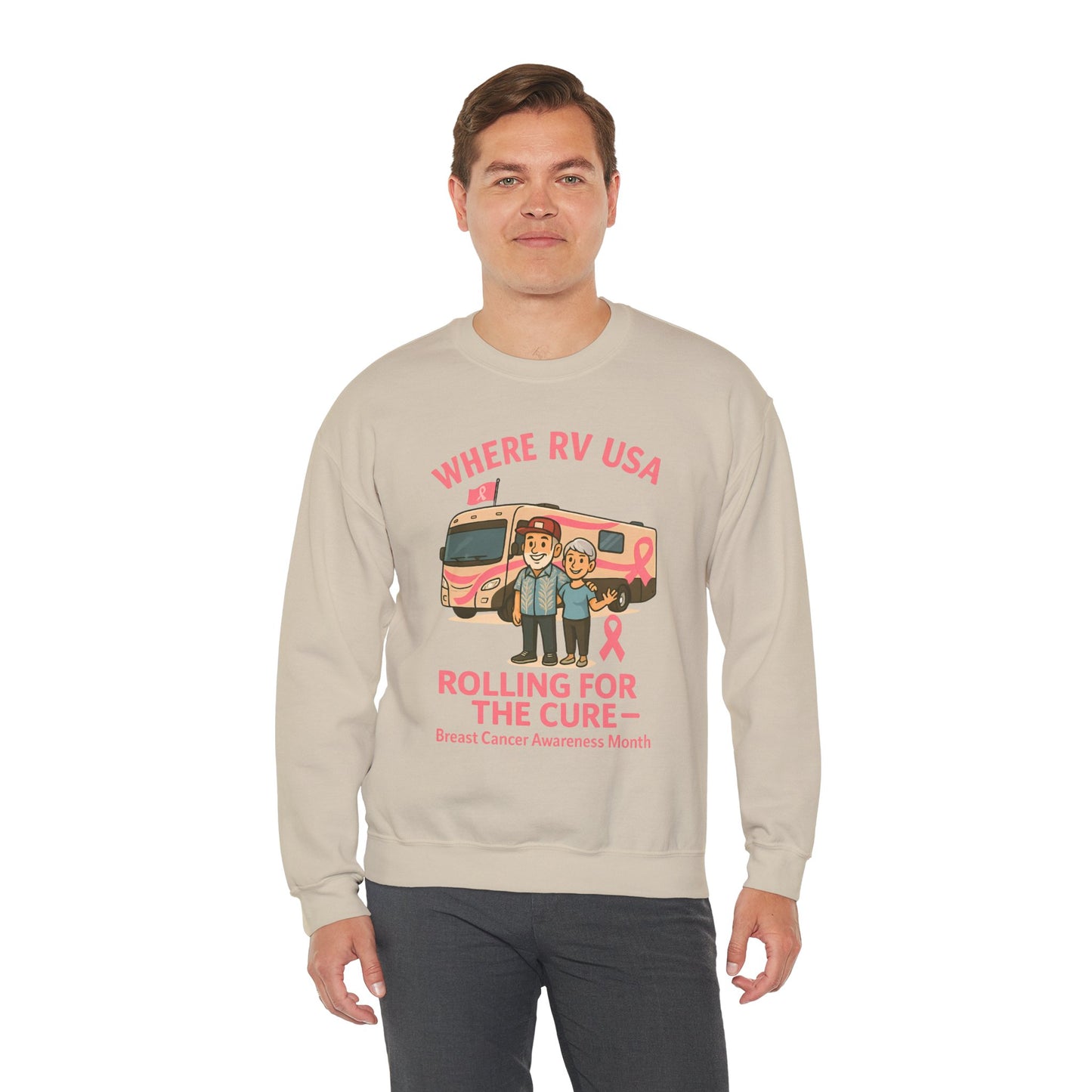 Where RV USA Breast Cancer Awareness Gildan Sweatshirt