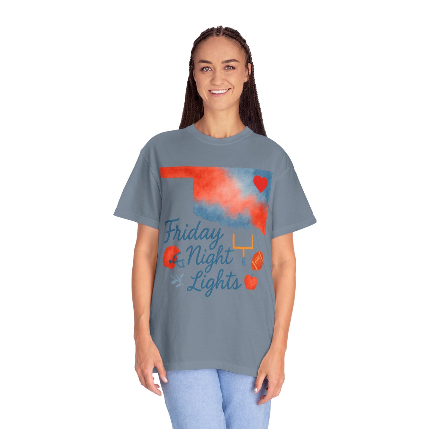 Friday Night Lights Bixby OK Watercolor Comfort Colors Tee