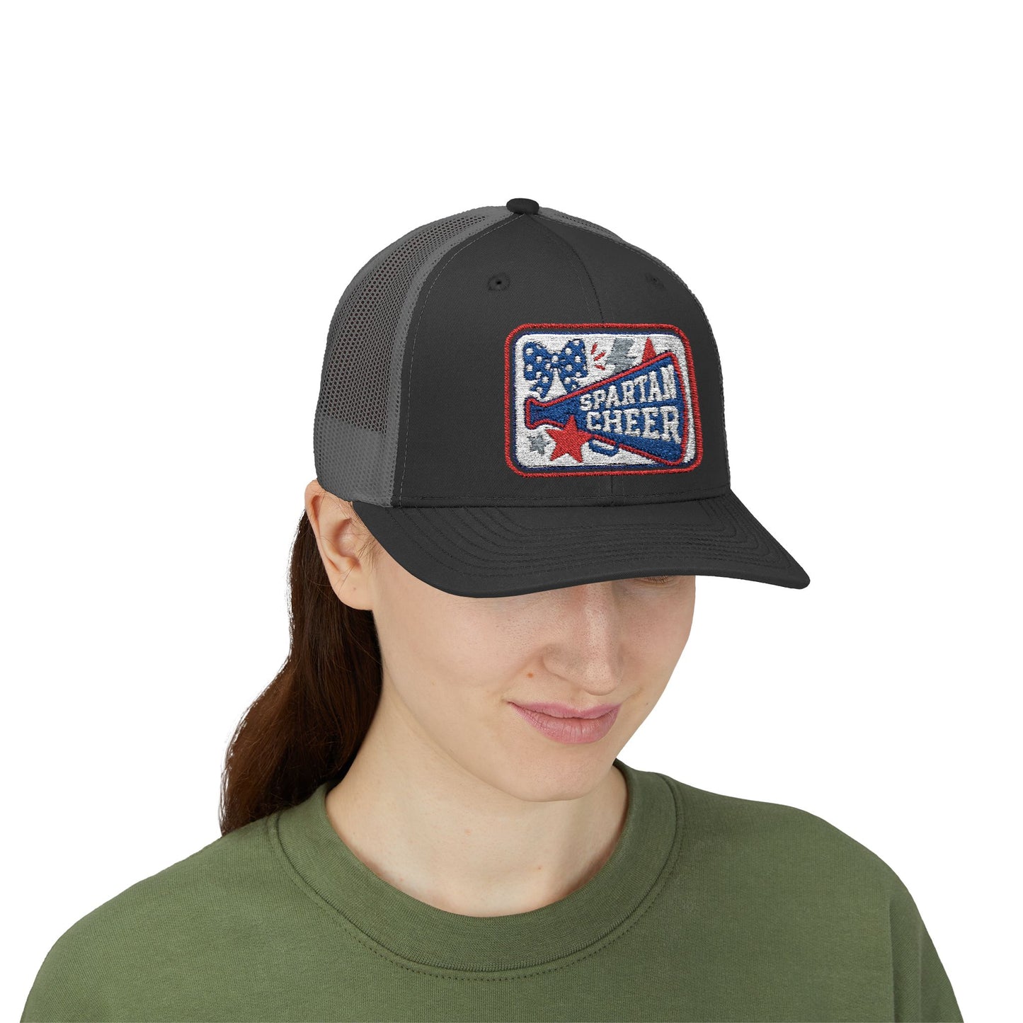 Spartan Cheer Embroidered Trucker Snapback