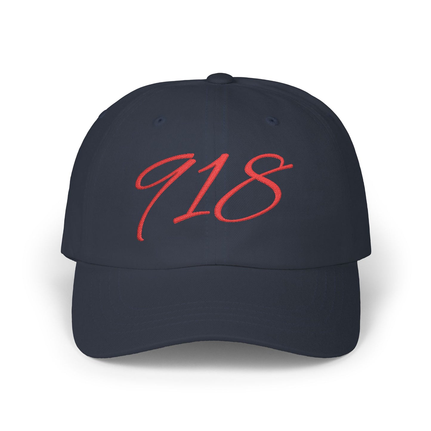 Personalized Embroidered 918 Area Code Classic Ballcap