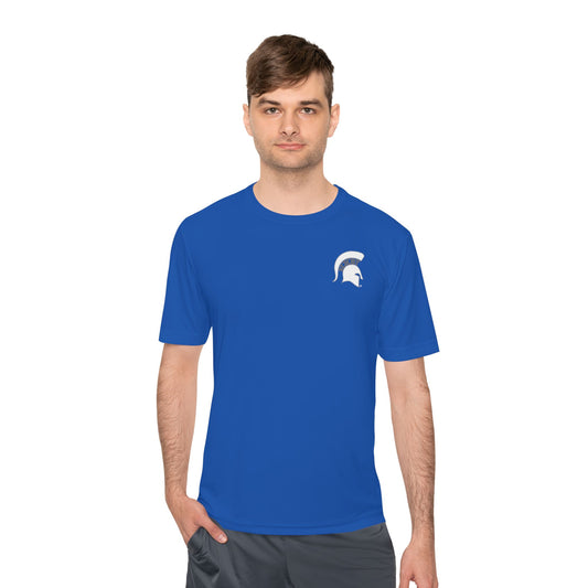 Spartan White Logo Adult Sport-Tek Tee