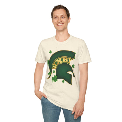 St. Patty's Good Luck Spartan Helmet Adult Gildan Tee