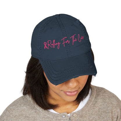 Where RV USA Breast Cancer Awareness Embroidered Distressed Ballcap