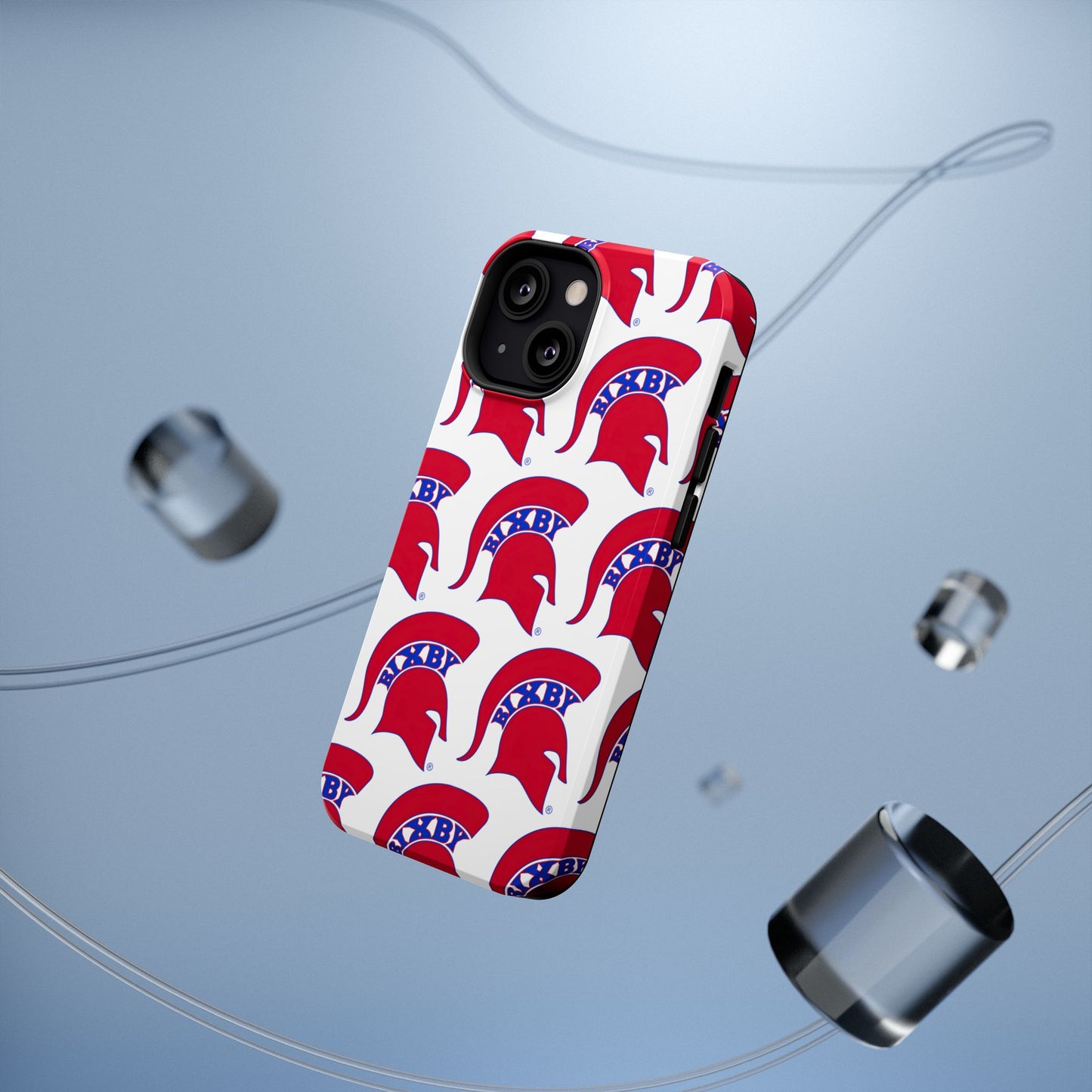 Bixby Spartan Red Logo Impact Resistant iPhone Case