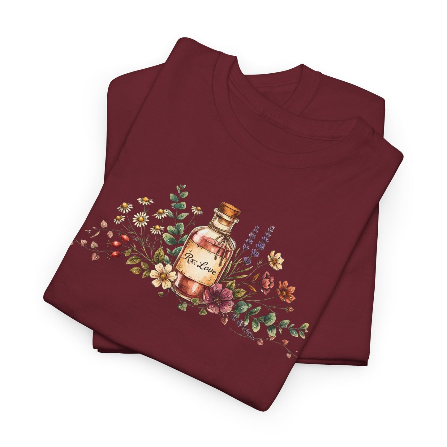 Prescription Bottle Floral 'Filled With Love' Tee | Floral Pill Bottle Shirt