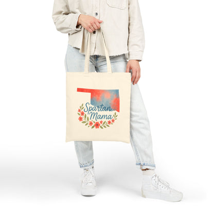 Bixby Spartan Mom Cotton Canvas Tote Bag