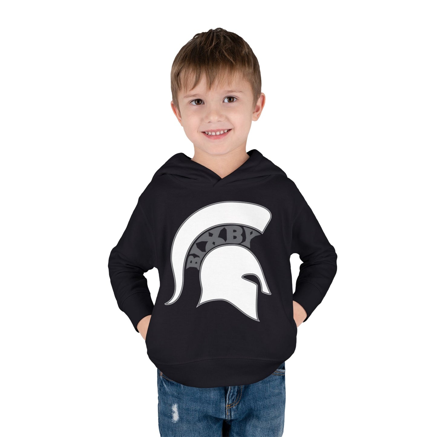 Bixby Spartans White Logo Toddler Rabbit Skins Hoodie