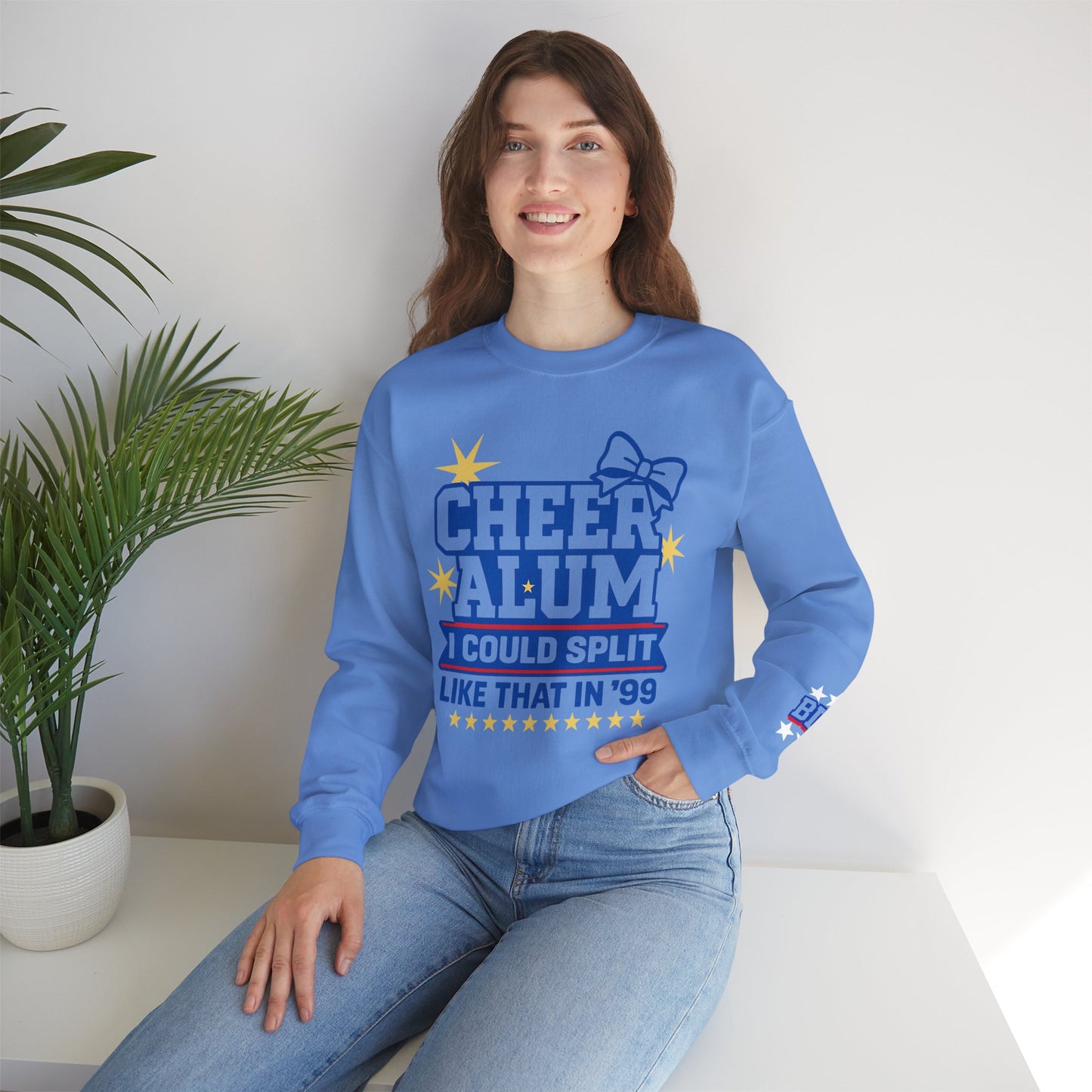 Cheer Alumni With Sleeve Print Gildan Sweatshirt