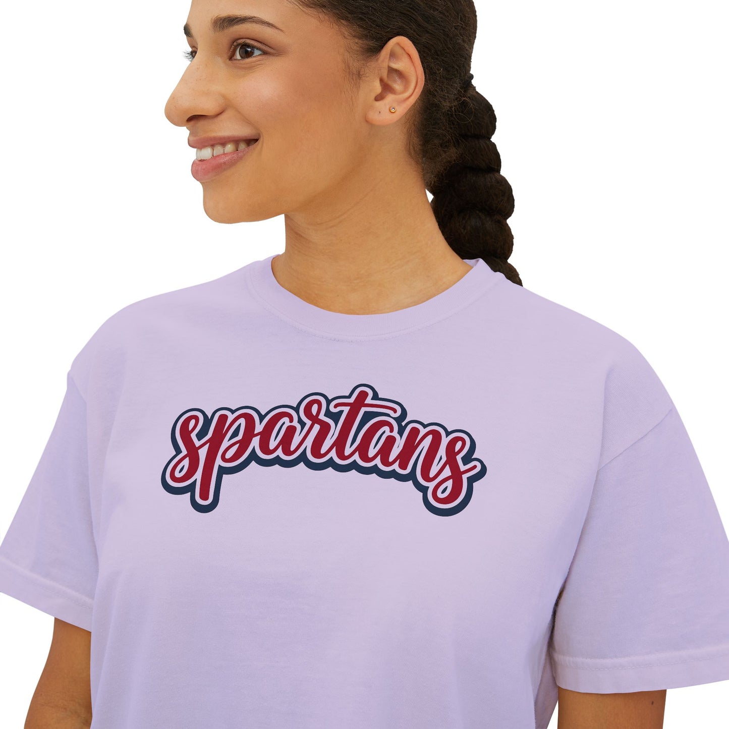 Spartans Women's Comfort Colors Boxy Tee
