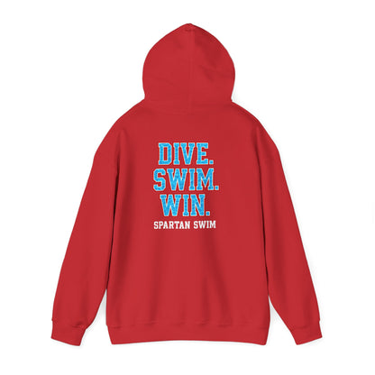 Dive. Swim. Win. Spartan Swim Gildan Hoodie