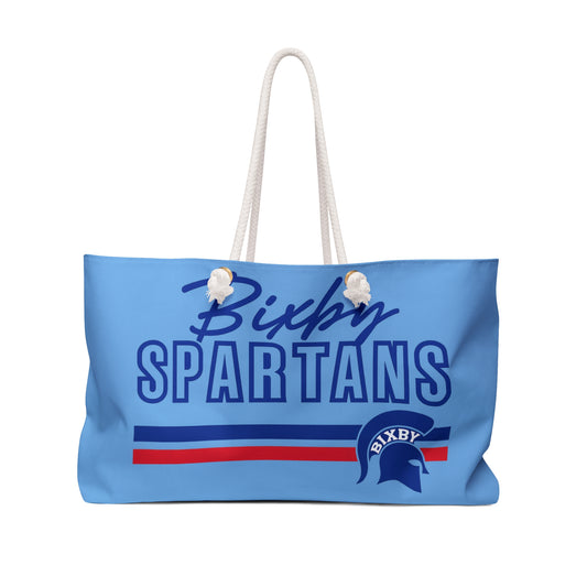 Bixby Spartans Blue Weekender Bag