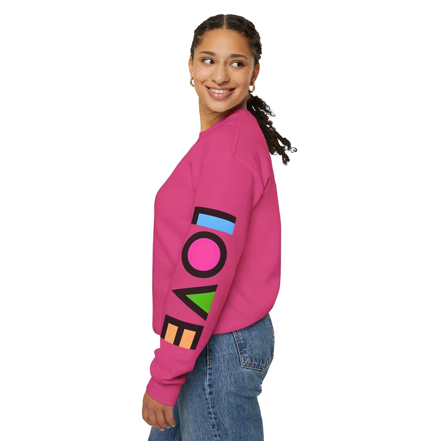 Bold Colorblock LOVE Valentine's Sleeve Graphic