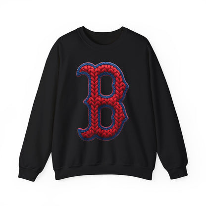 Spartan B Crewneck Knit-Print Gildan Sweatshirt