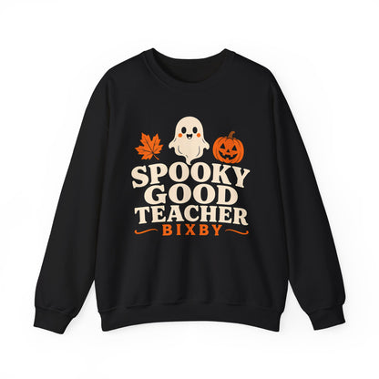 Bixby Spartans Spooky Good Teacher - Halloween Teacher (Bixby) Sweatshirt
