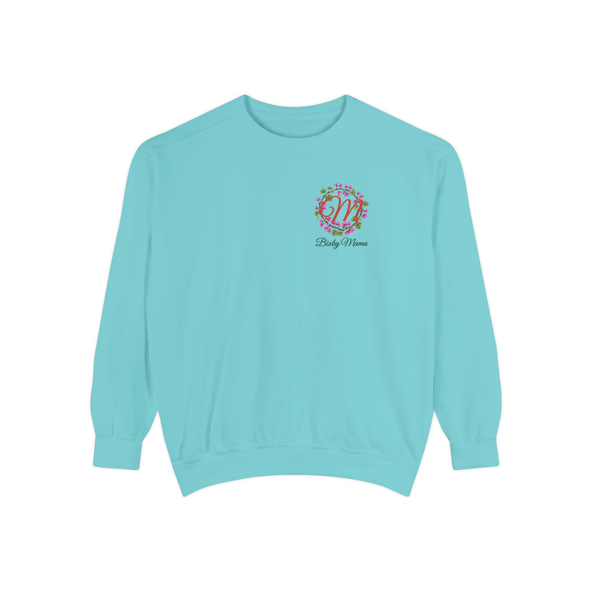 Bixby Mama Sweatshirt in Chalky Mint, front view