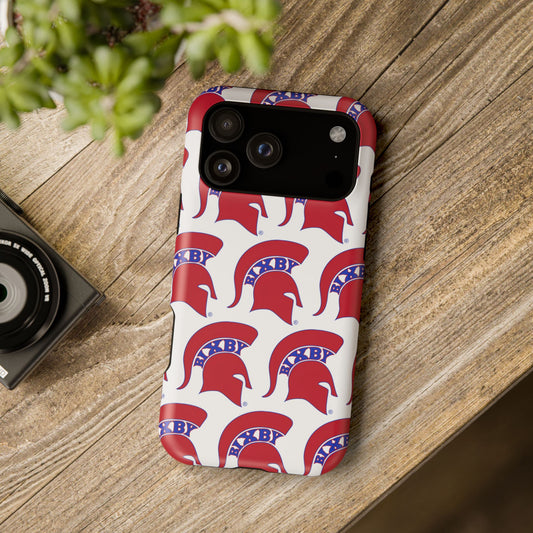 Bixby Spartan Red Logo Impact Resistant iPhone Case