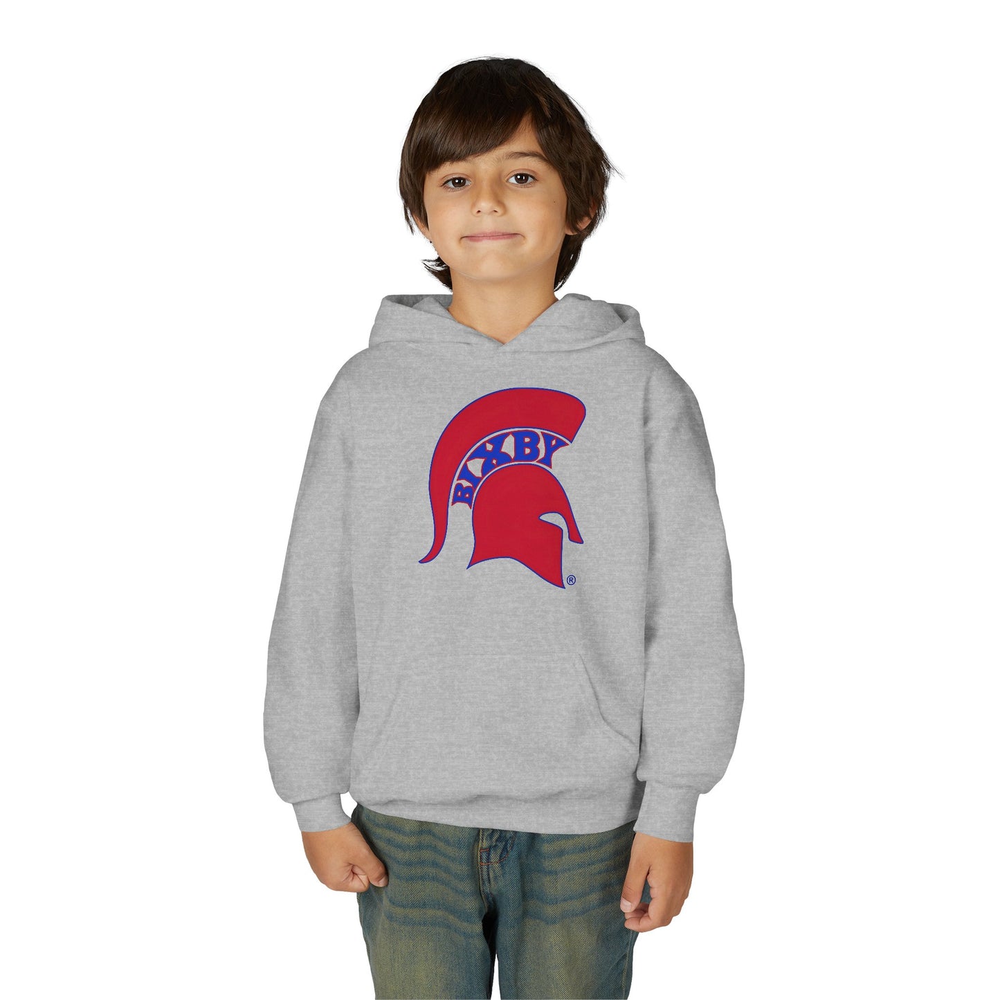 Spartan Red Logo Youth Gildan Hoodie