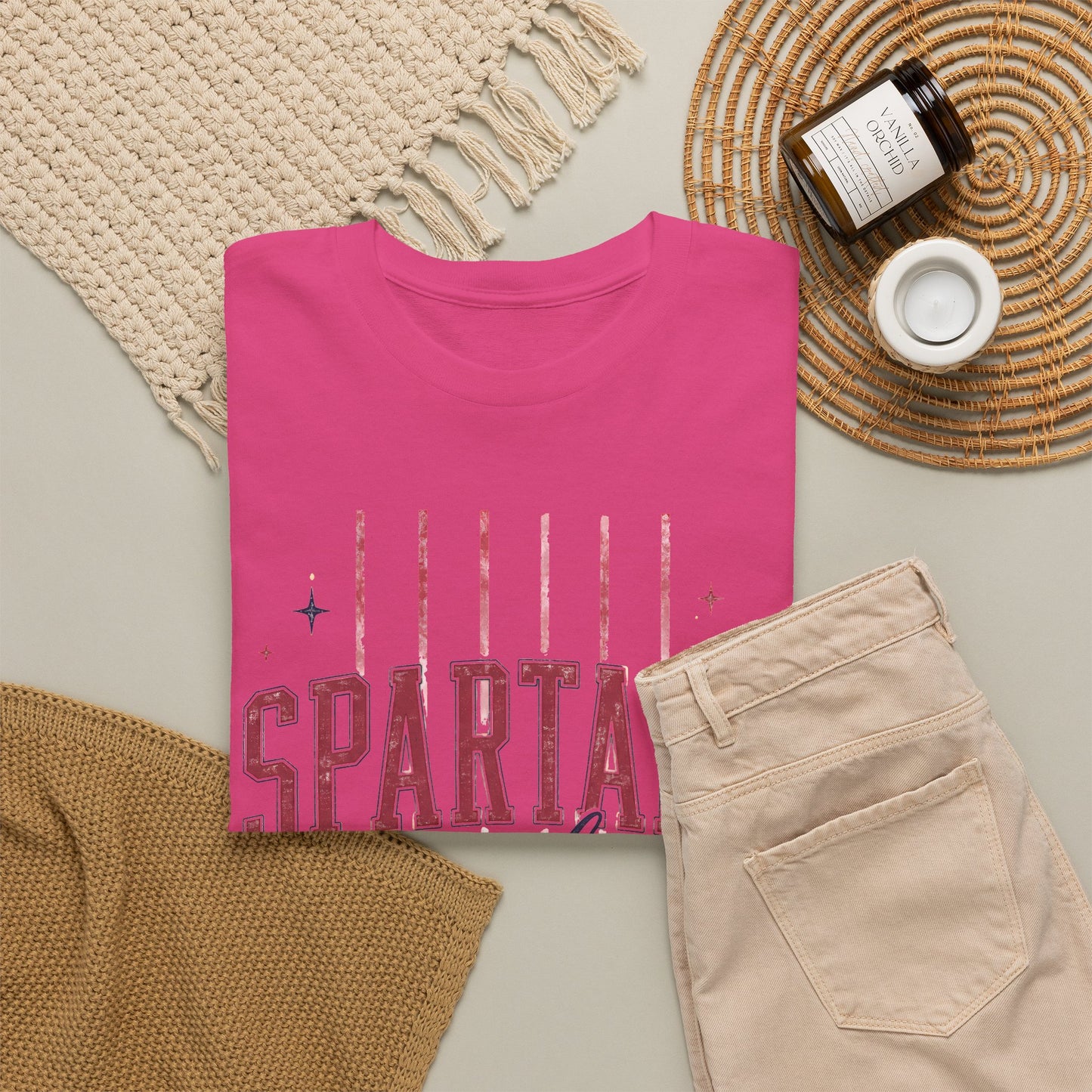 Spartans Bixby T-Shirt — Vintage Red Striped School Spirit Tee