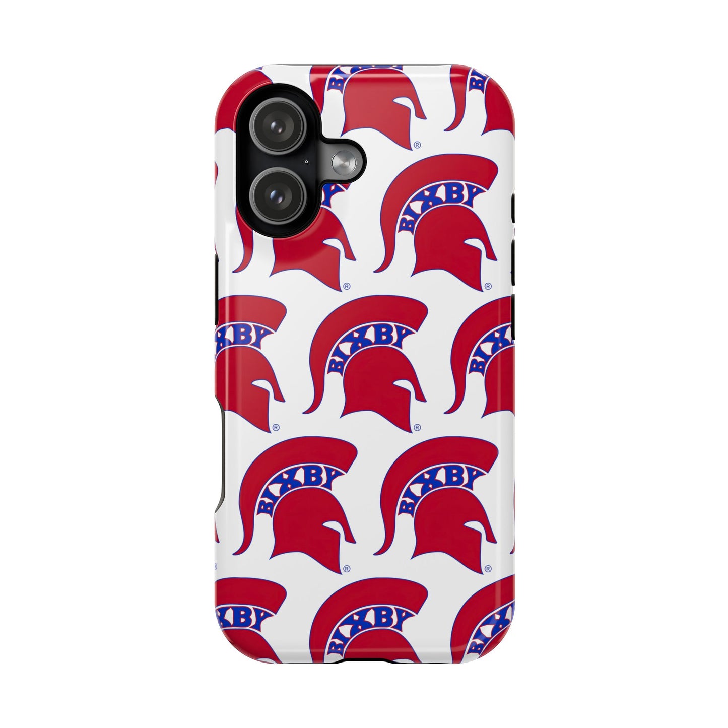 Bixby Spartan Red Logo Impact Resistant iPhone Case