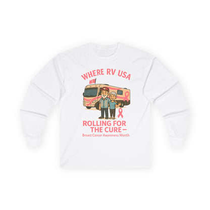 Where RV USA Breast Cancer Awareness Gildan Long Sleeve Shirt