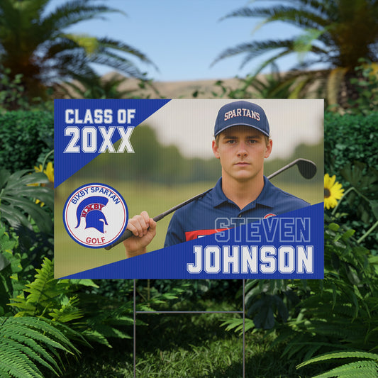 Bixby Spartan Golf Yard Sign