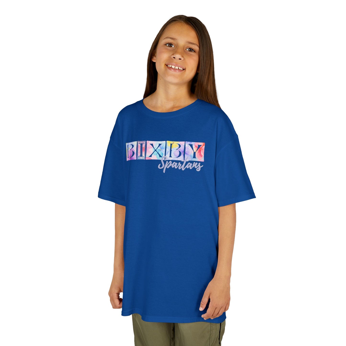 Bixby Spartans Boxy Floral Youth Tee